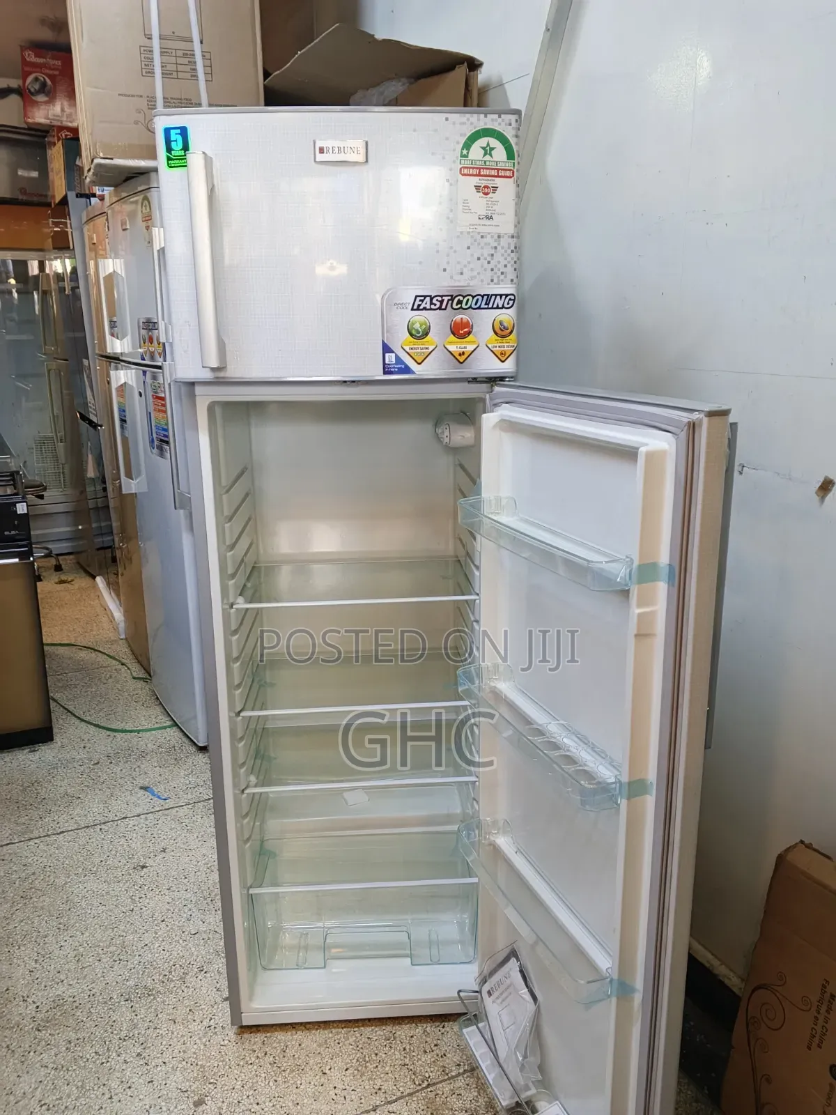 Gray Double Door Refrigerator (Direct Cool)