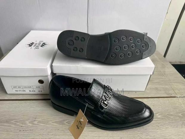 Black Laceless Leather Official Men’S Shoes