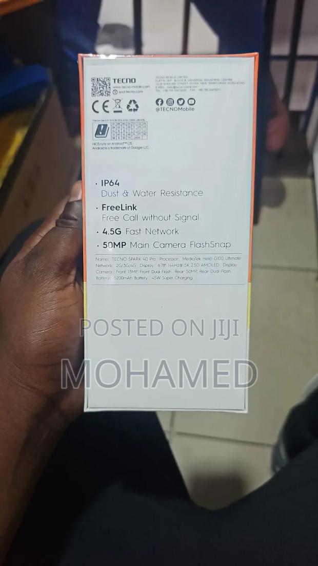 New Tecno Spark 40 Pro 128 GB Black - thumbnail 2
