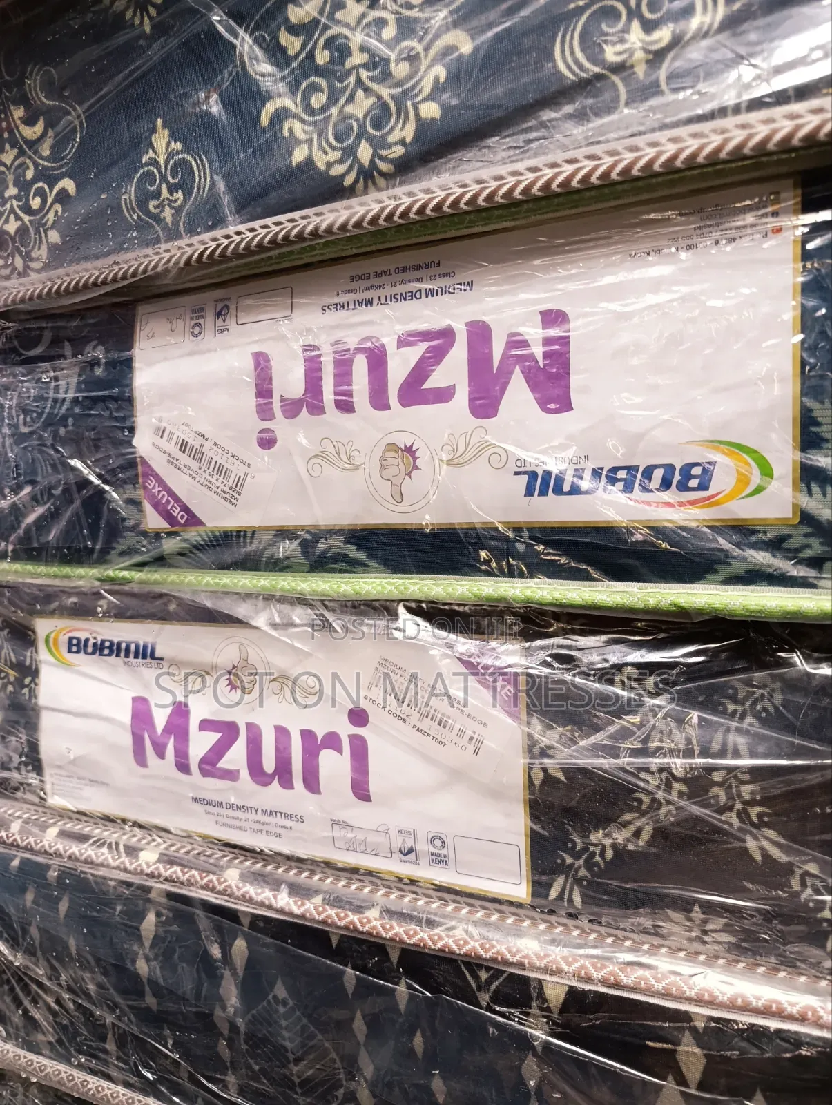 3x6x6 Medium Density Bobmil Mzuri Mattresses. Free Swift Delivery! 