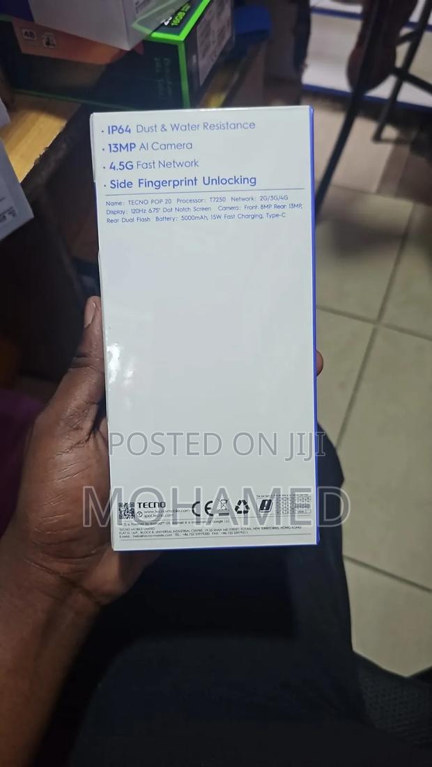 New Tecno Pop 20 128 GB Black - thumbnail 2
