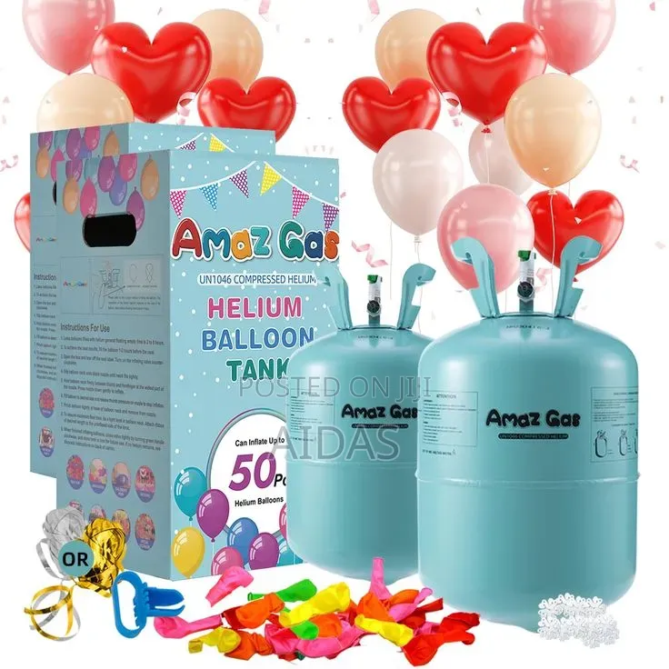 Helium Balloon Cylinder – Fills Up to 50 Balloons