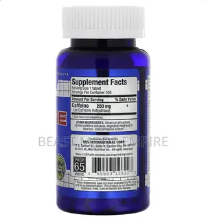 Caffeine,Restore Mental Alertness,Energize Your Workout,Made in Usa