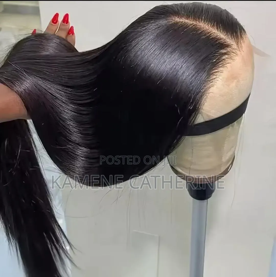 Human Blend Frontal Straight Wig