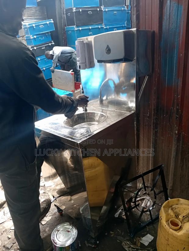 Pure Stainless Steel Hands Washing.