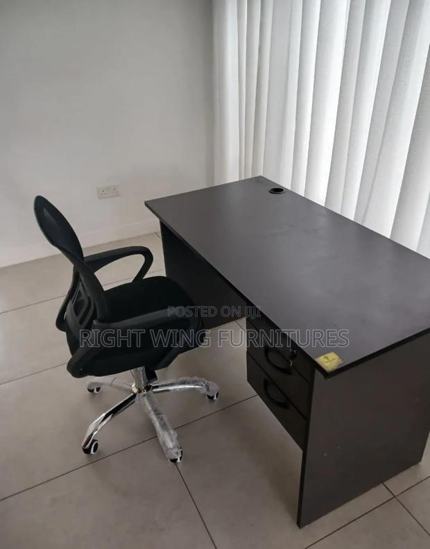 Compact Computer Desk With Storage Drawers Mesh Swivel Chair