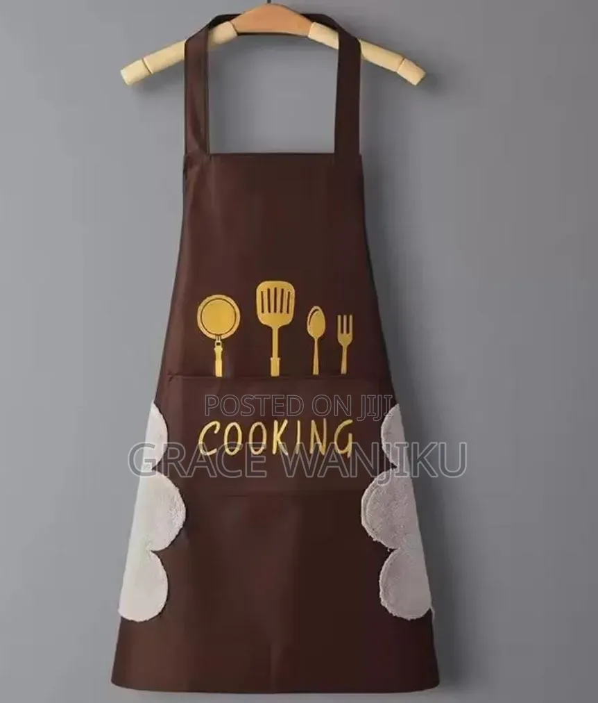 *Hand-Wiping Kitchen Cooking Apron//Oil-Proof