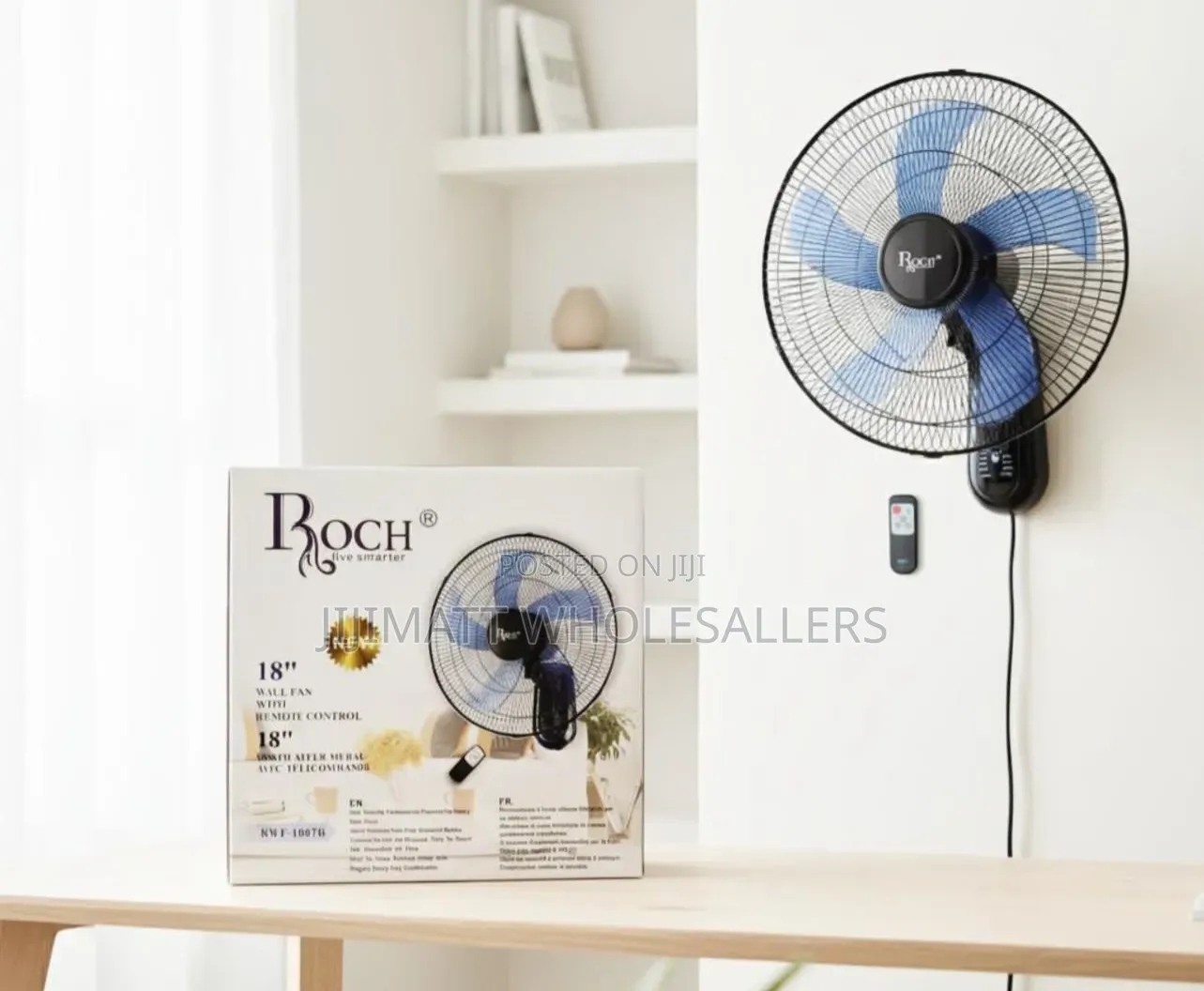 Roch Wall Fan 18 Inches With Remote
