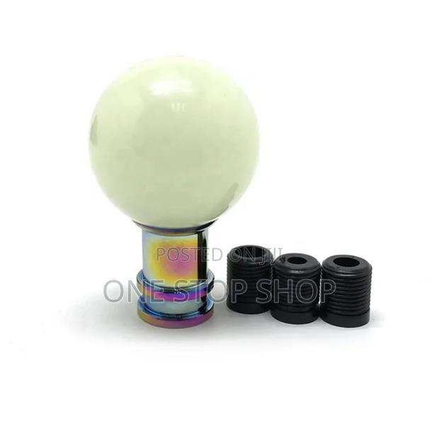 Universal Luminous Acrylic Round Ball Gear Shift Knob With Adapter