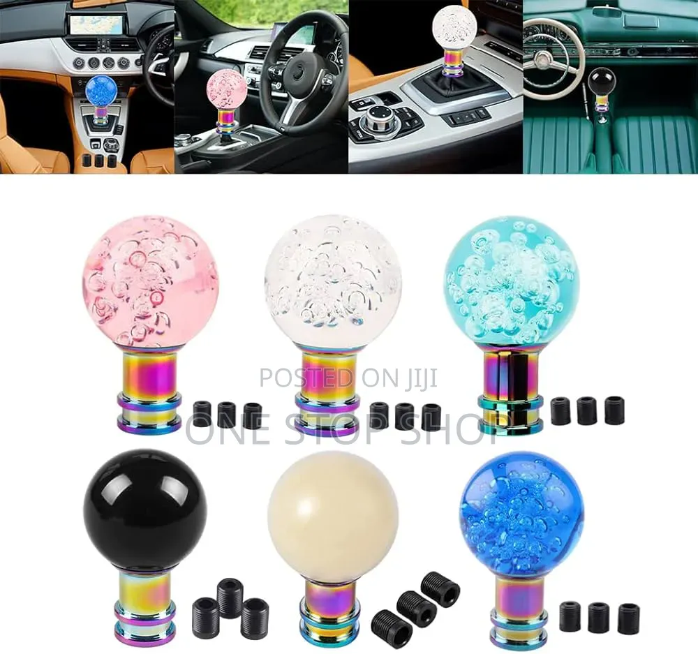Shift Gear Lever Round Ball Shaped Crystal Transparent Bubbles
