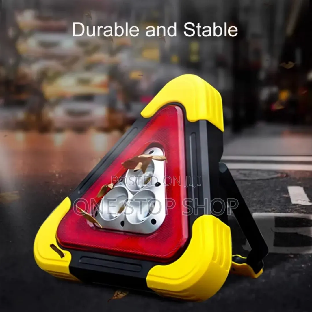 1pc Multifunctional Rechargeable Car Led Waring Triangle