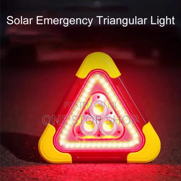 Rechargeable/ Solar Power Triangle Light for Alerting Oncoming Traffic
