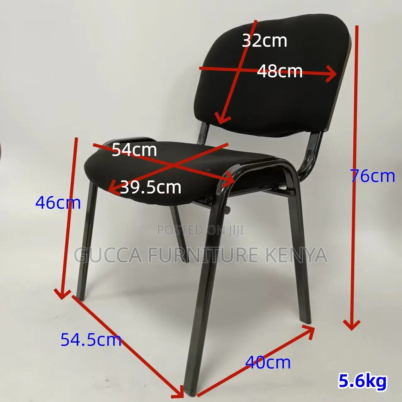Armless Fabric Guest Tosca Office Seat