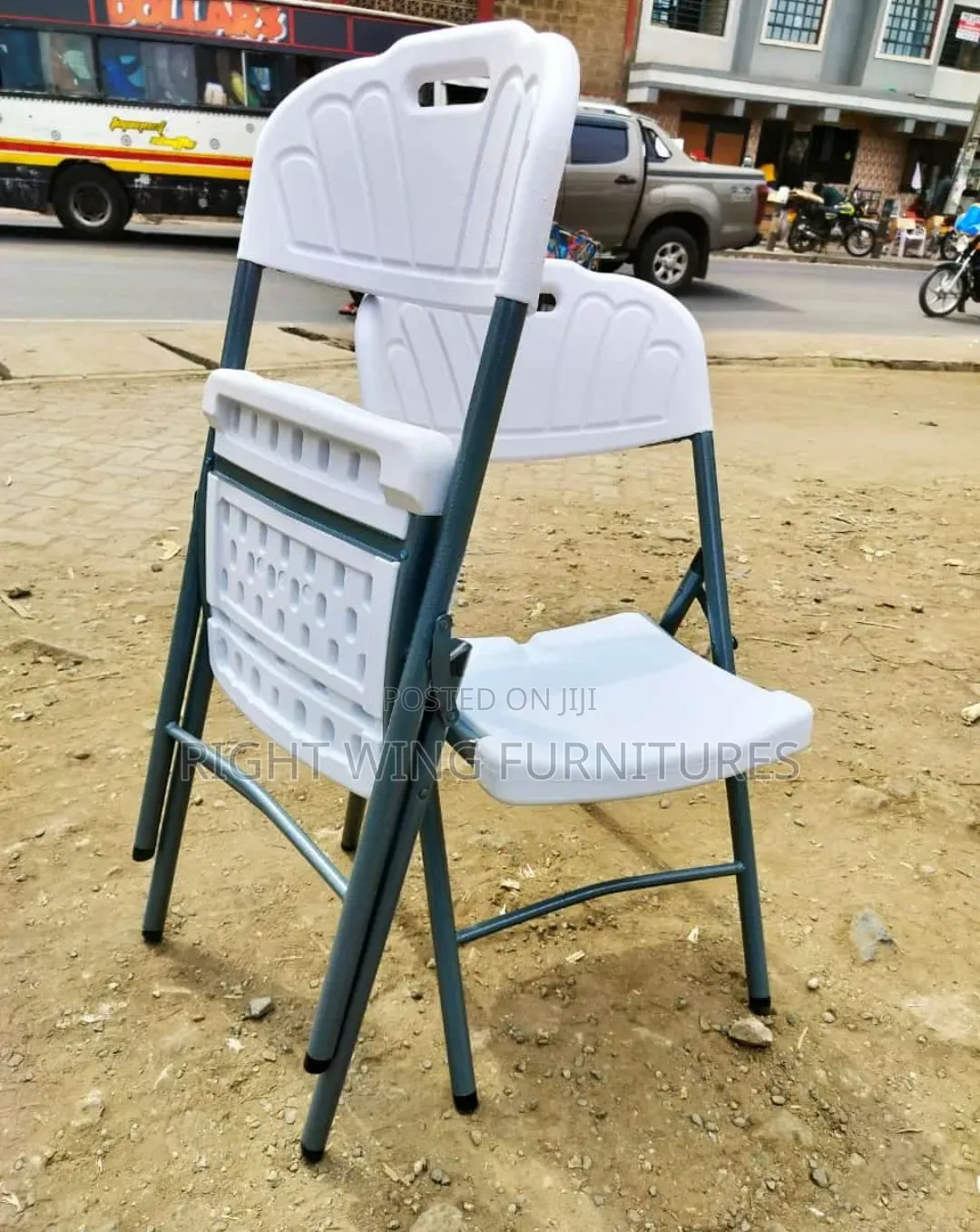 Potable Folding White Chair