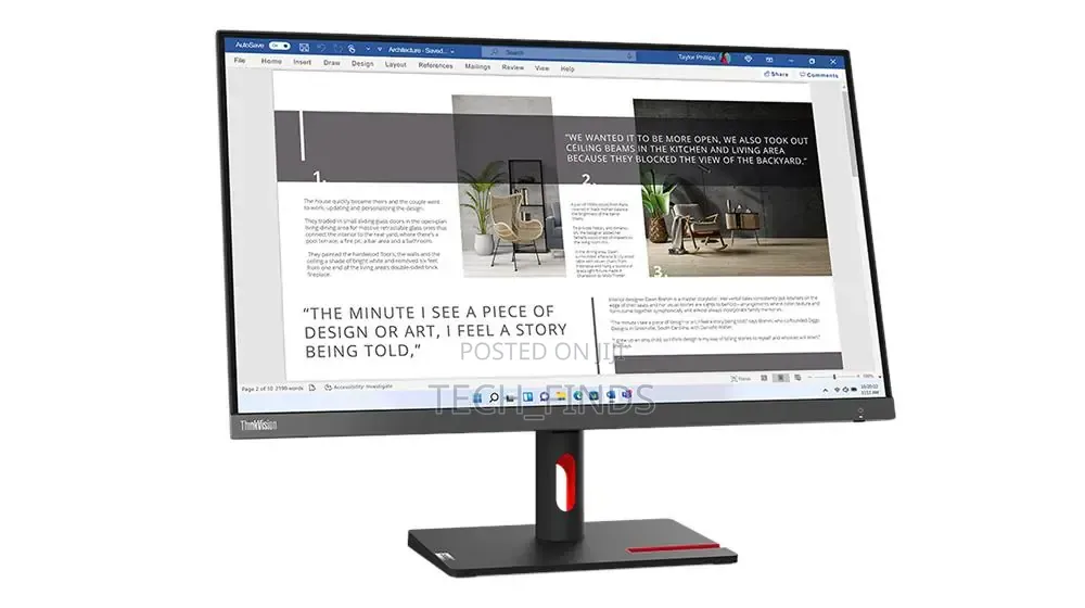 Lenovo Thinkvision S27i-30 27" FHD Monitor, Raven Black Color