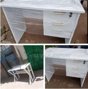 White Office Study Desk