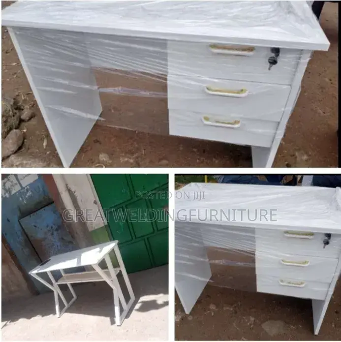 White Office Study Desk