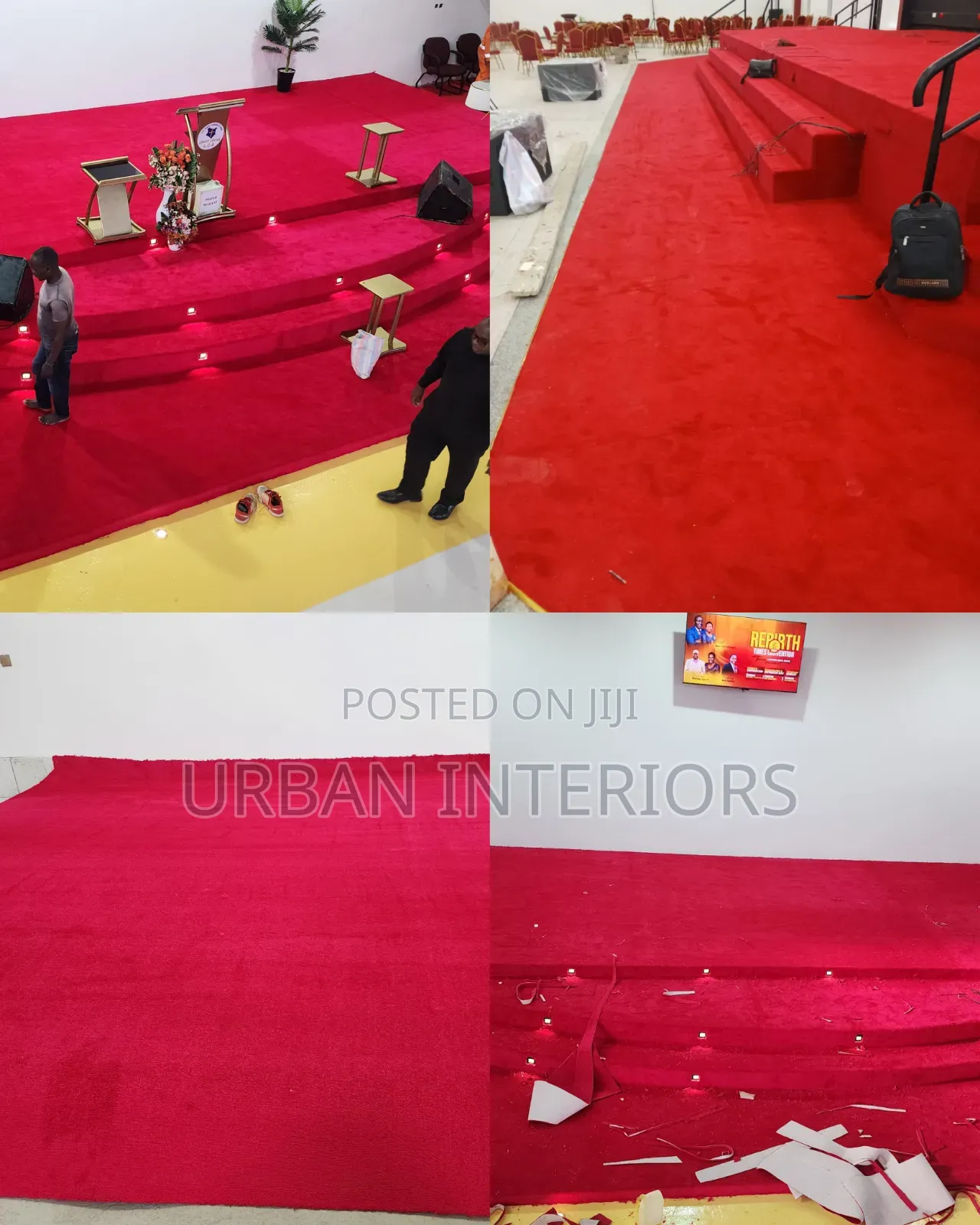 Red Altar Carpet Red Altar Carpet 4mm Thickness Gunt