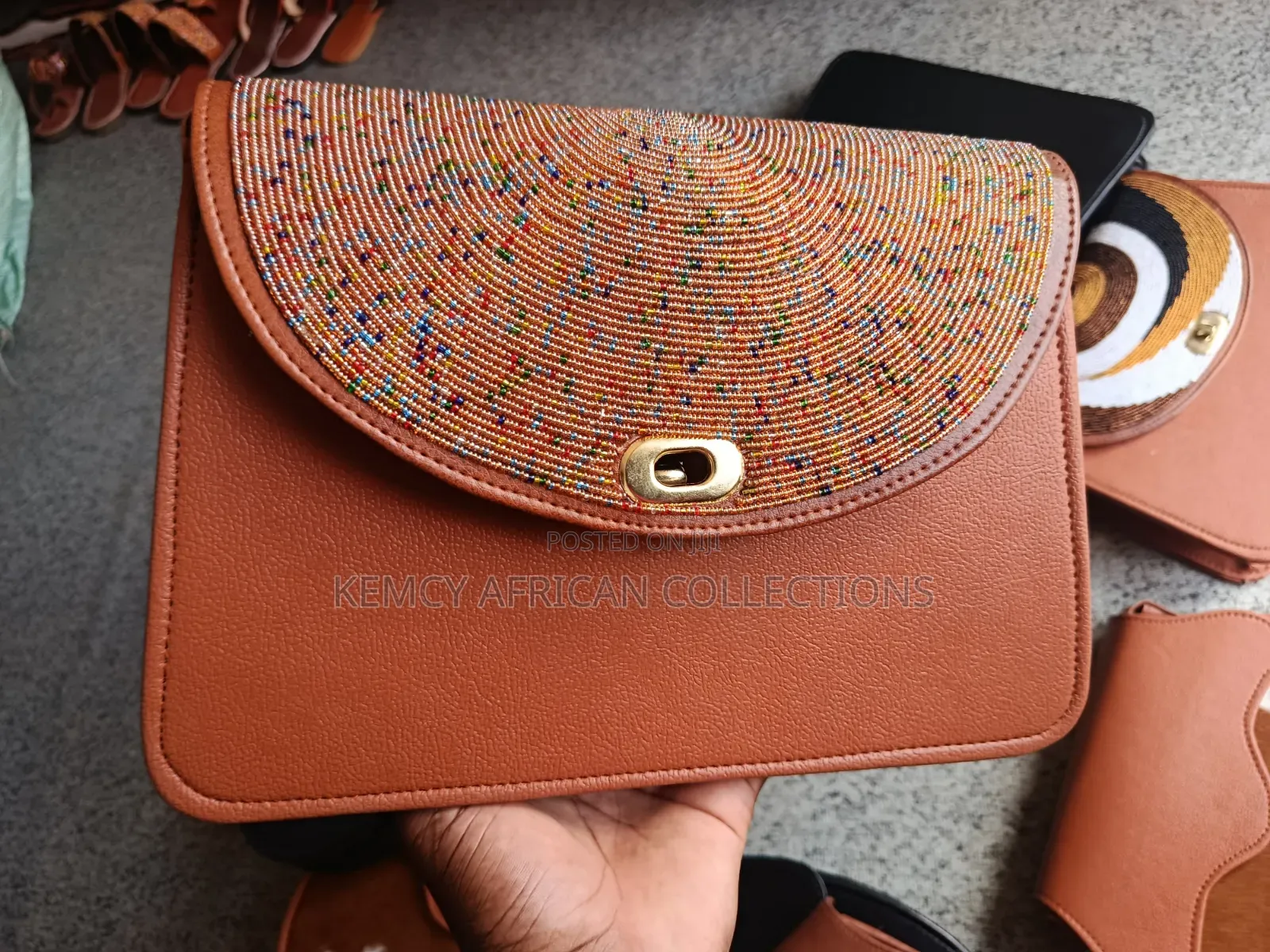 African Beaded Leather Bags