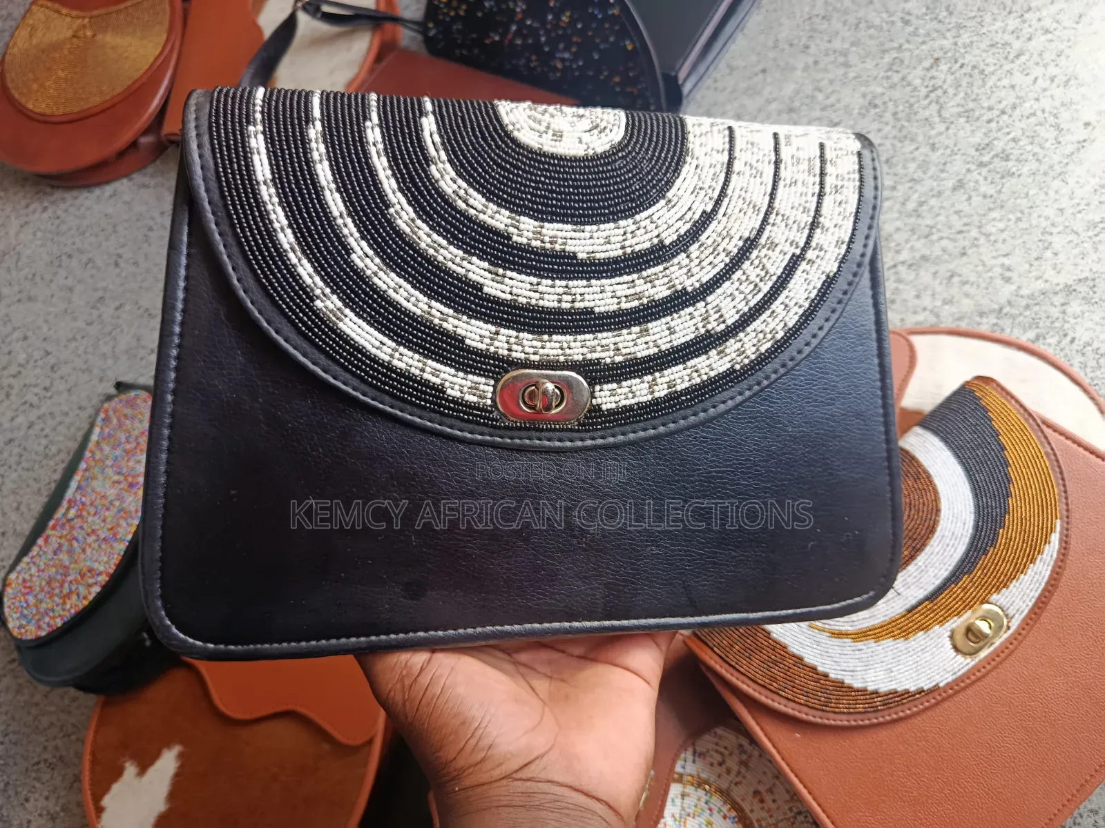African Beaded Leather Bags