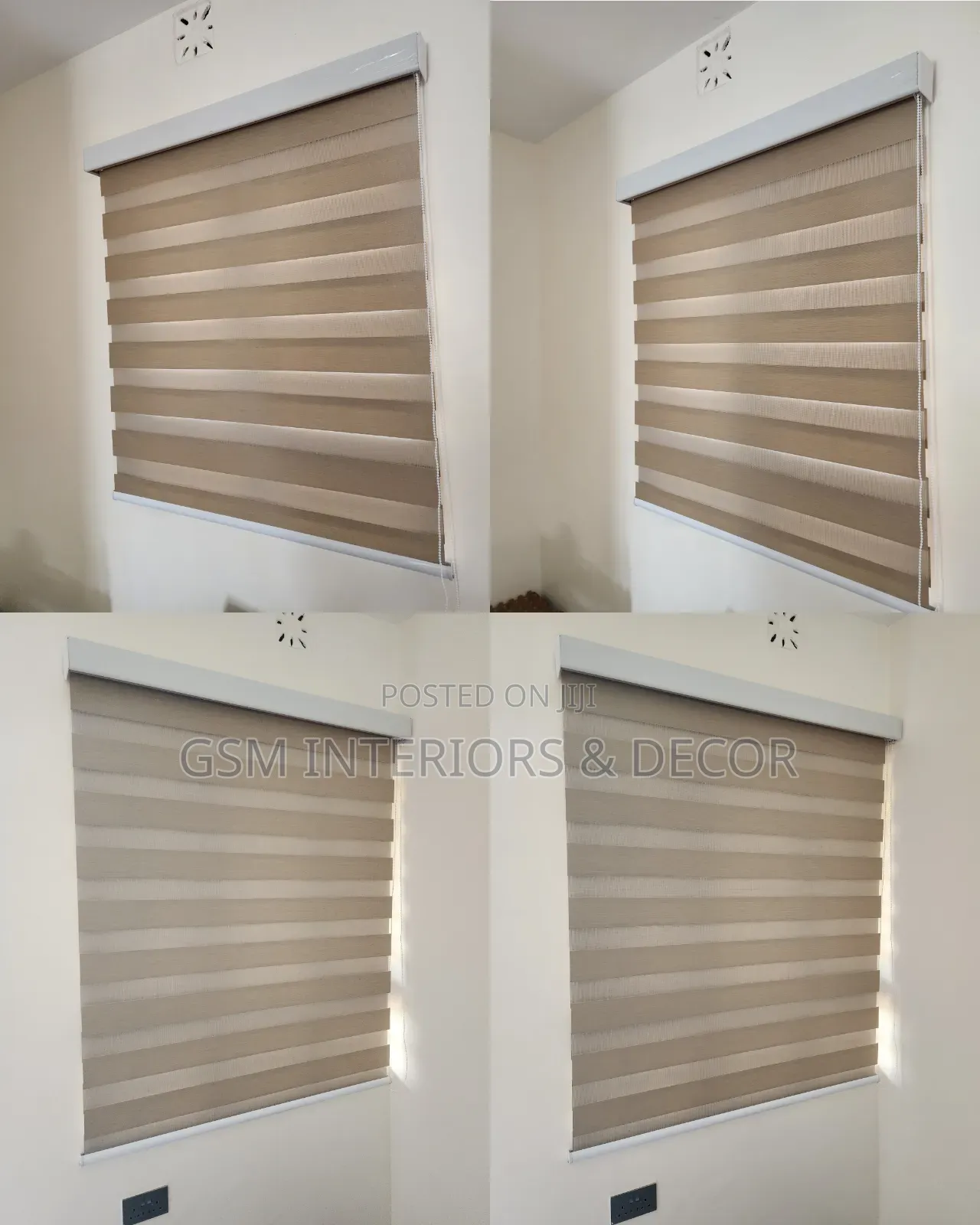 Roller Blinds for Kitchen Windows in Beige Shade