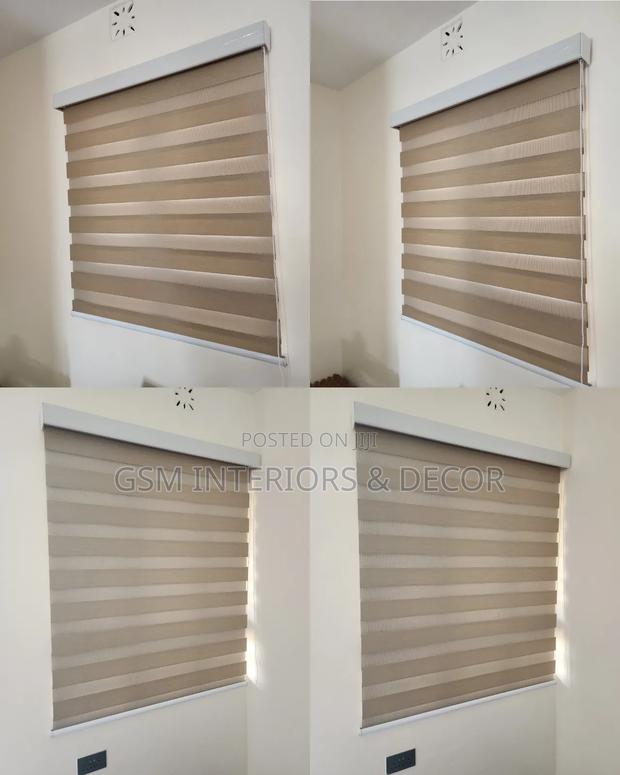 Roller Blinds for Kitchen Windows in Beige Shade