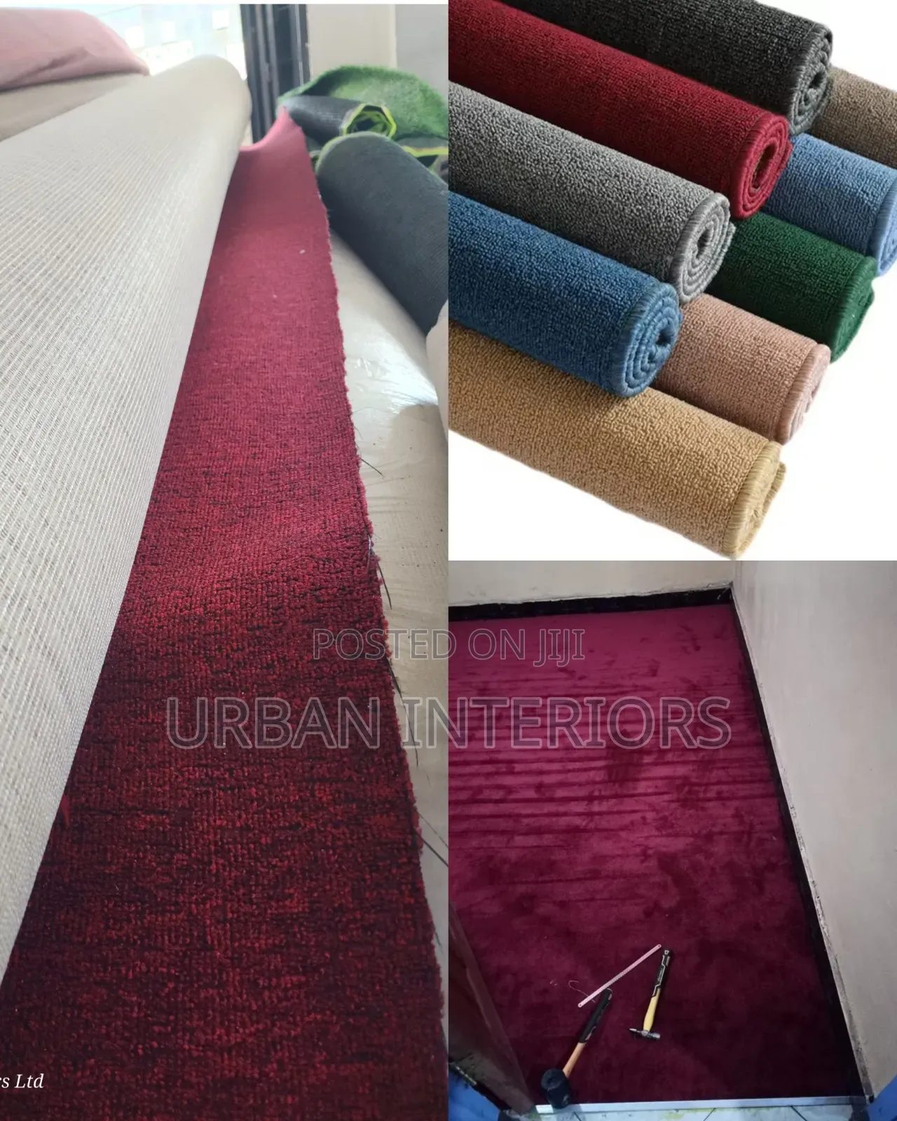 Modern Carpets Modern Carpets Dark Maroon