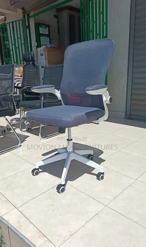 Adjustable Arms White Grey Office Desk
