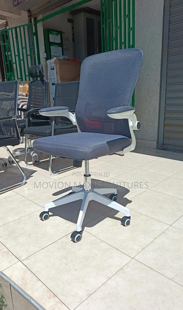 Adjustable Arms White Grey Office Desk