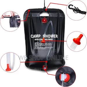 20ltr Solar Camping Water Bag With Detachable Shower Hose and Nozzle
