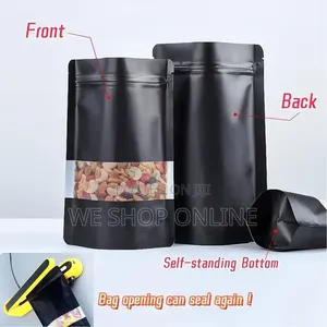 50pcs Resealable Free Standing Bags Matte 16×24cm