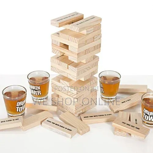 Jenga Drunken Tower, Party Drinking Game