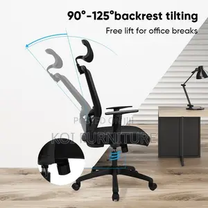 Office Chairs; 2drtf Headrest Office Chair With Long Waist Support