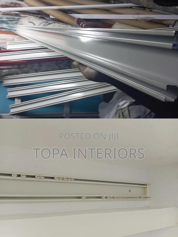 Modern Durable White Aluminium Double Curtain Rail Track Per Metre