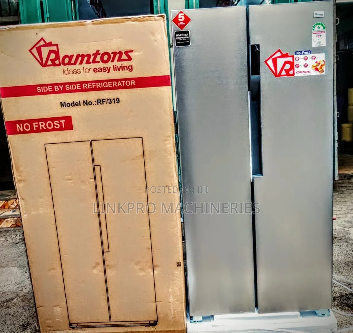 Ramtons Side by Side Fridge No Frost 430litres Rf319