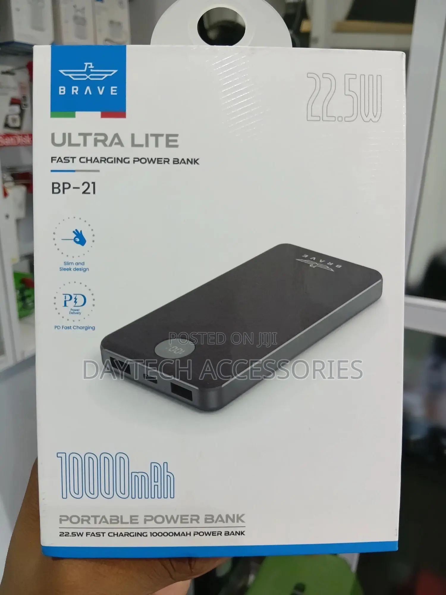 This Is a Brave 10,000mah Ultra Lite Portable Power Bank.