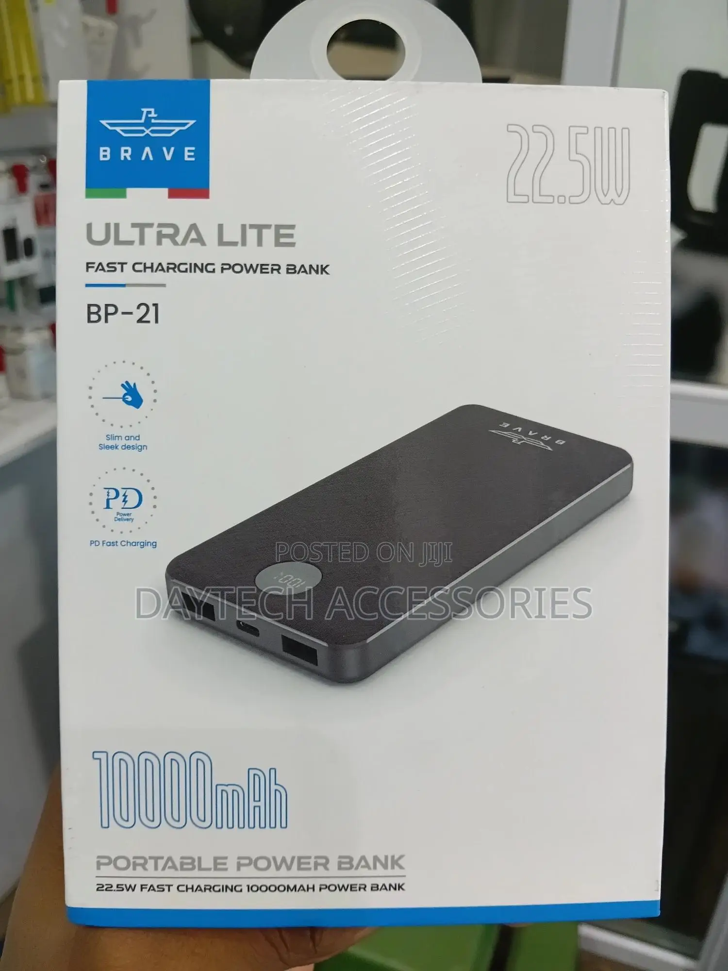 This Is a Brave 10,000mah Ultra Lite Portable Power Bank.