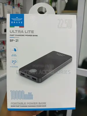 Brave Ultra Lite Pd Fast Charging 22.5w 10000mah Power Bank Bp-21 Led
