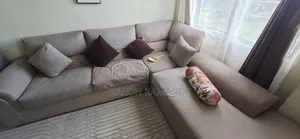 L Shaped Beige Sofa
