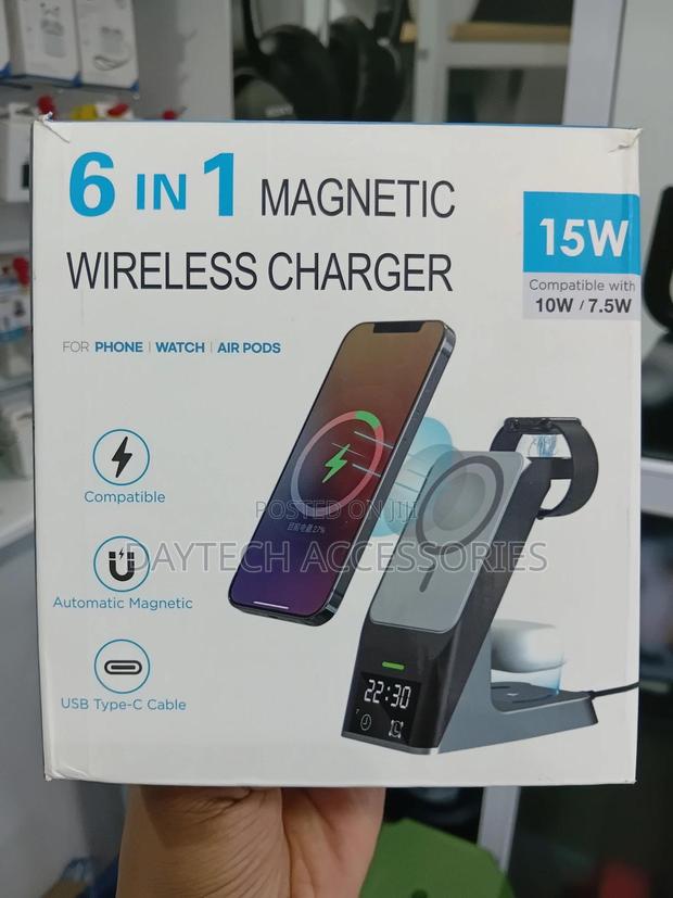6-in-1 Magnetic Wireless Charging Station Designed for Apple Devices. - thumbnail 3