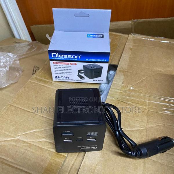 150w Car Inverter Adapter 12v/24v to 220v – Ideal for Phones, Laptops