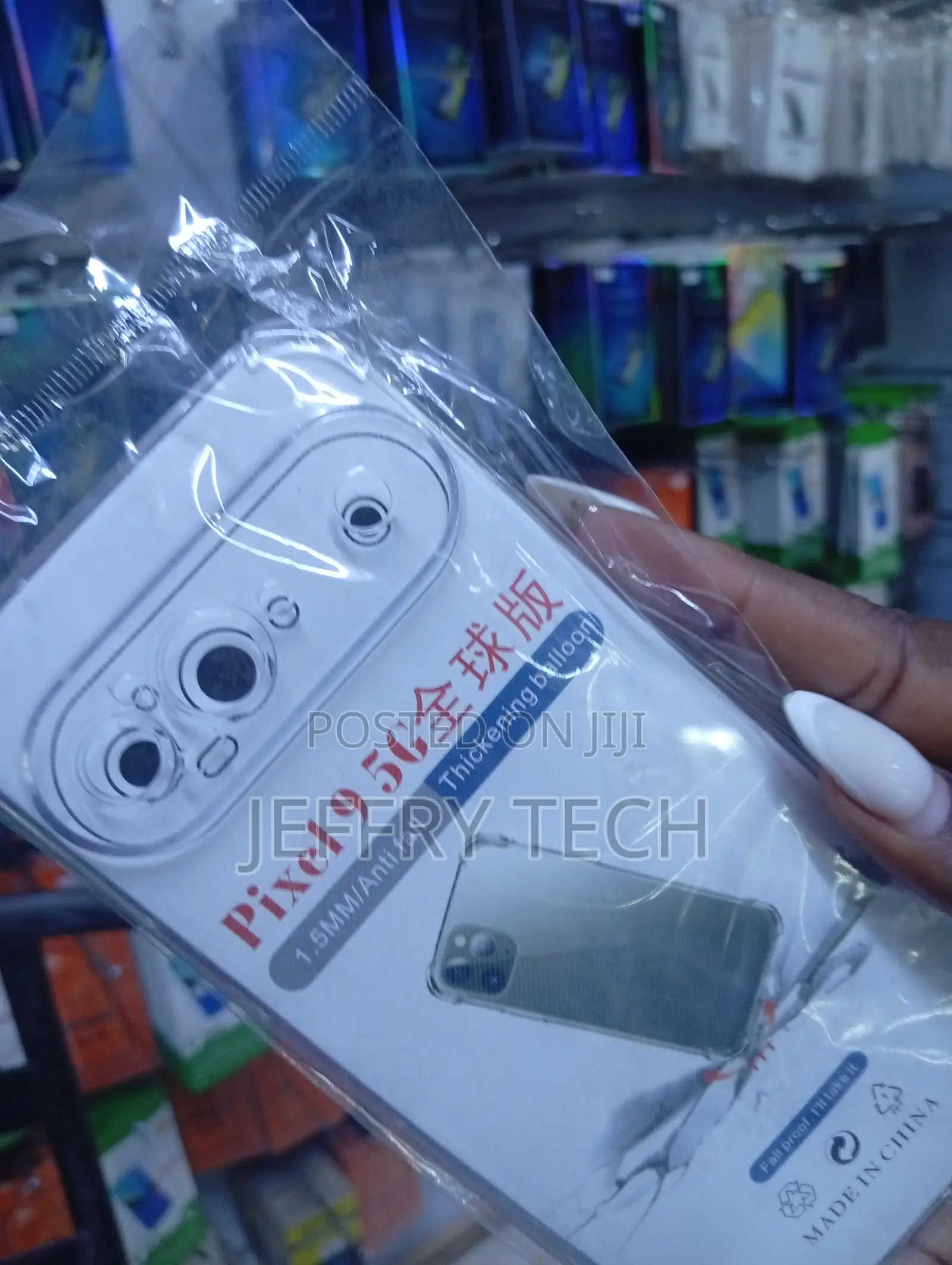 Clear, Transparent Phone Case Designed for the Google Pixel 9 Pro.