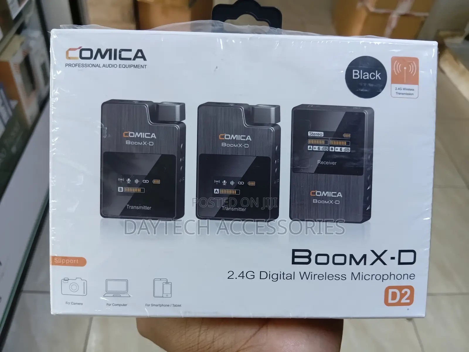 Comica Audio Boomx-D Pro D2 Ultracompact 2-Person Wireless Microphone.
