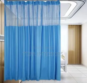 Hospital Partitioning Blue Healthcare Cubicle Curtains