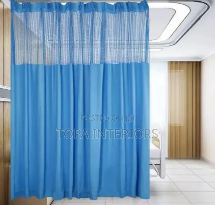 Hospital Partitioning Blue Healthcare Cubicle Curtains