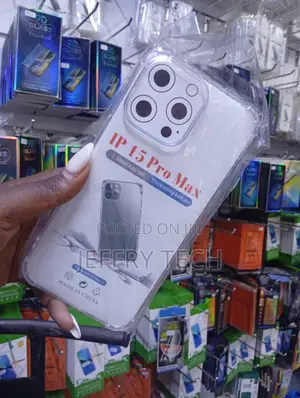 দরজfor iPhone 15 Pro Max Shockproof Transparent Liquid Cristal .