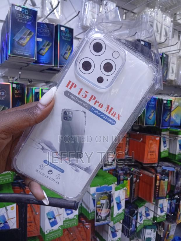 দরজfor iPhone 15 Pro Max Shockproof Transparent Liquid Cristal . - thumbnail 2