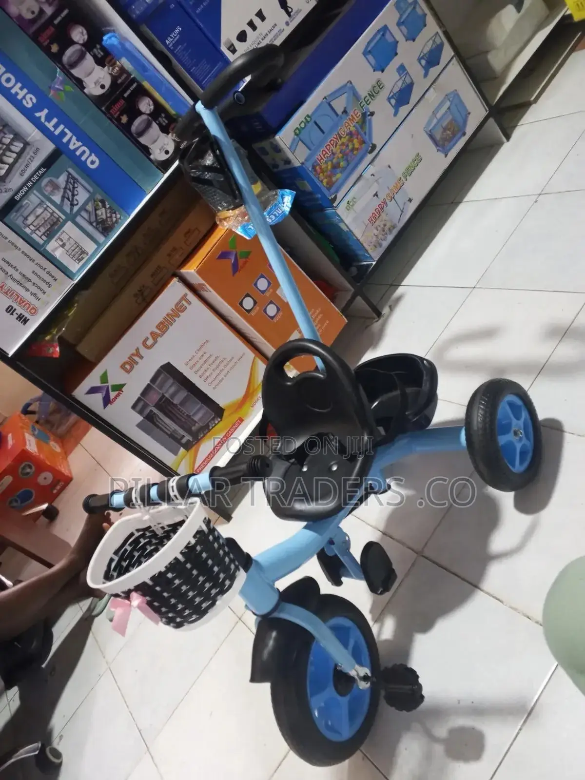 Tricycle With Push Handle