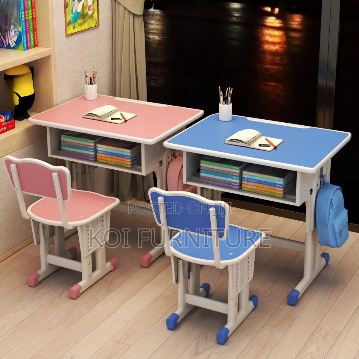 Home Tabes; Veenetar Kids Desk Chair Set