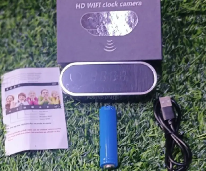 Wireless Wifi Mini Camera Digital Table Clock With Full Hd 1080p